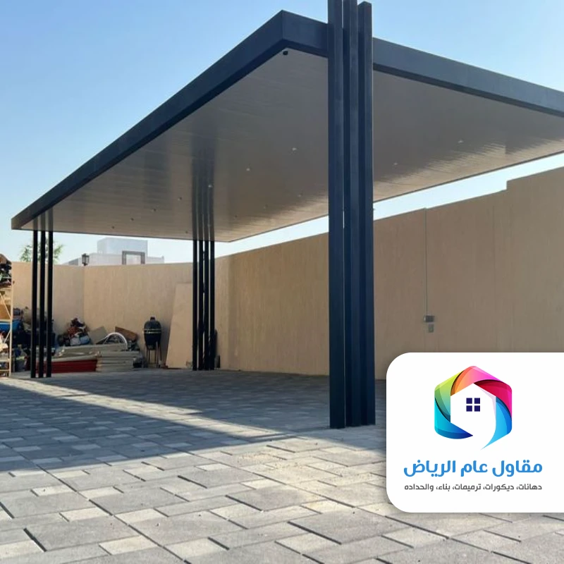مظلات سيارات حديد في شمال الرياض