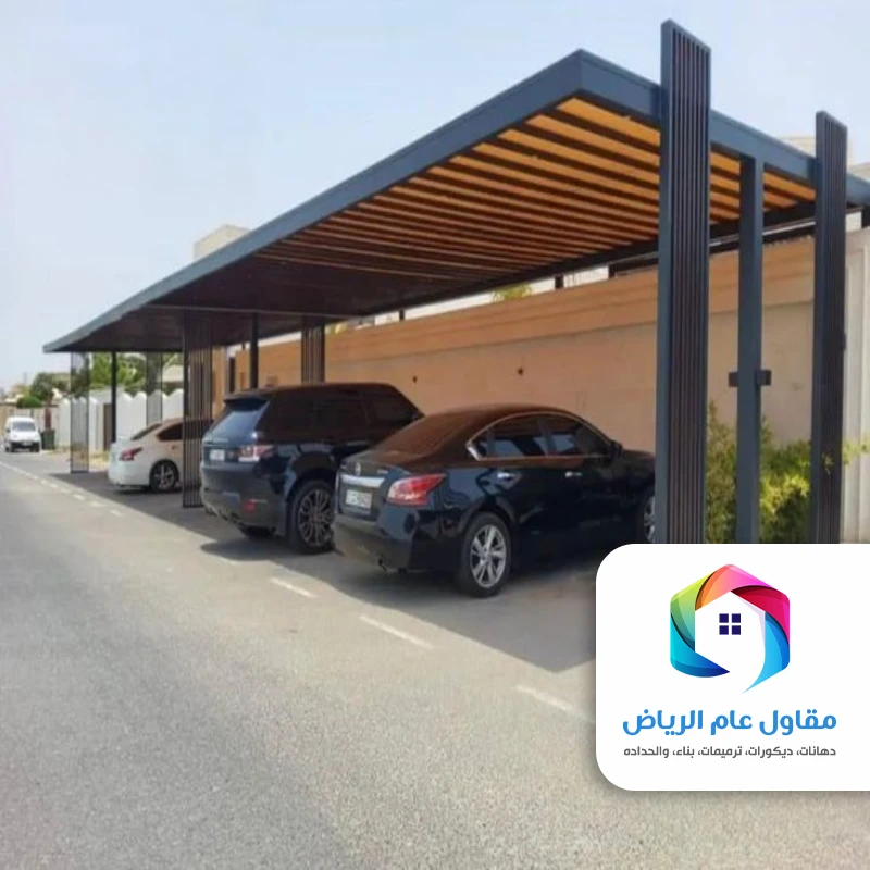 مظلات خشبية للسيارات حي المحمدية