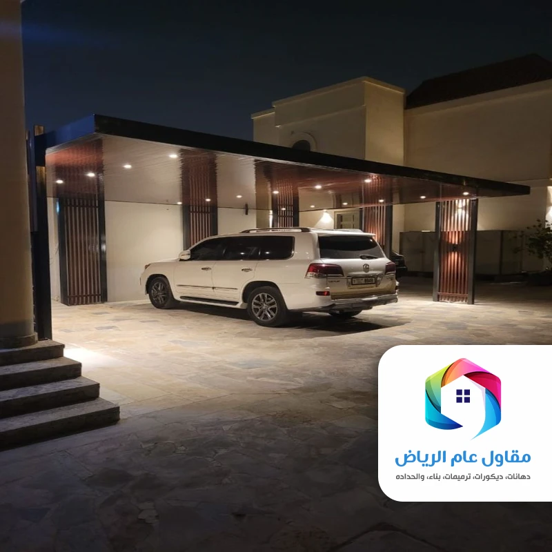 مظلة خارجية للسيارات في حي حطين