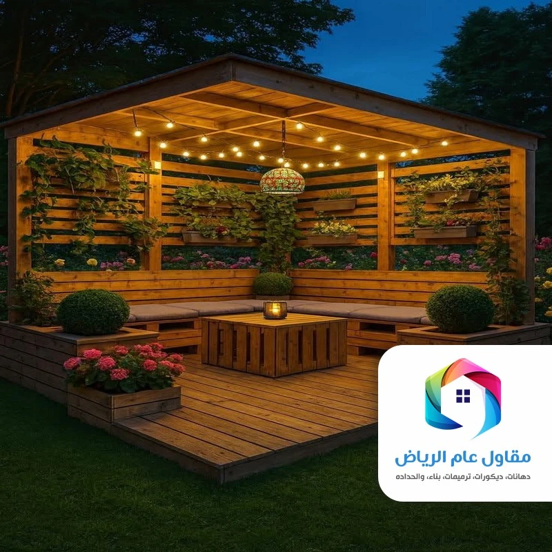 جلسات خارجية خشبية حي حطين